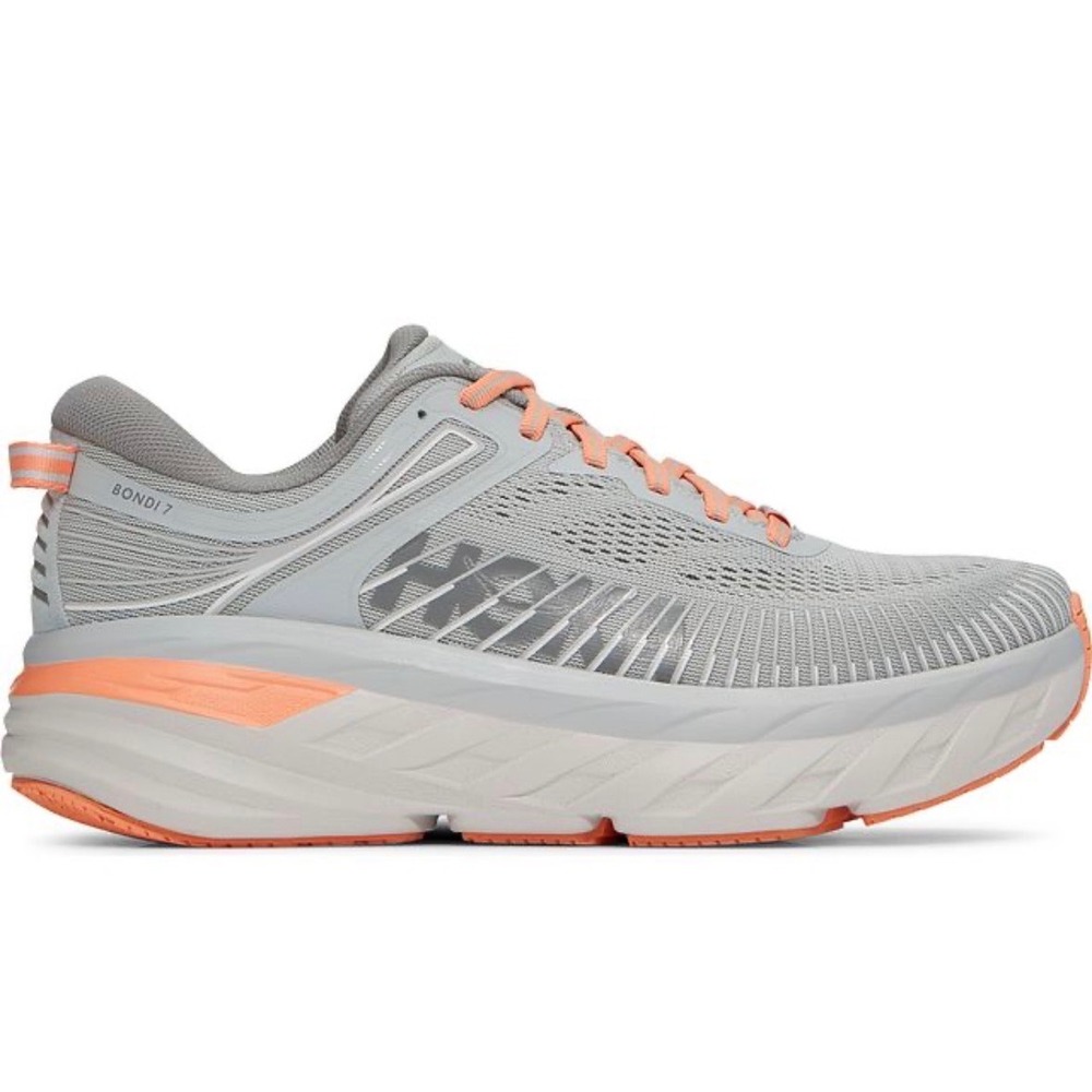 Hoka One One Bondi 7 Womens 6.5 Harbor Mist Sharkskin Running Shoes